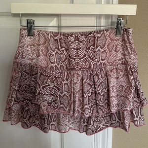Luck In Love pink snakeskin tennis skirt - size S